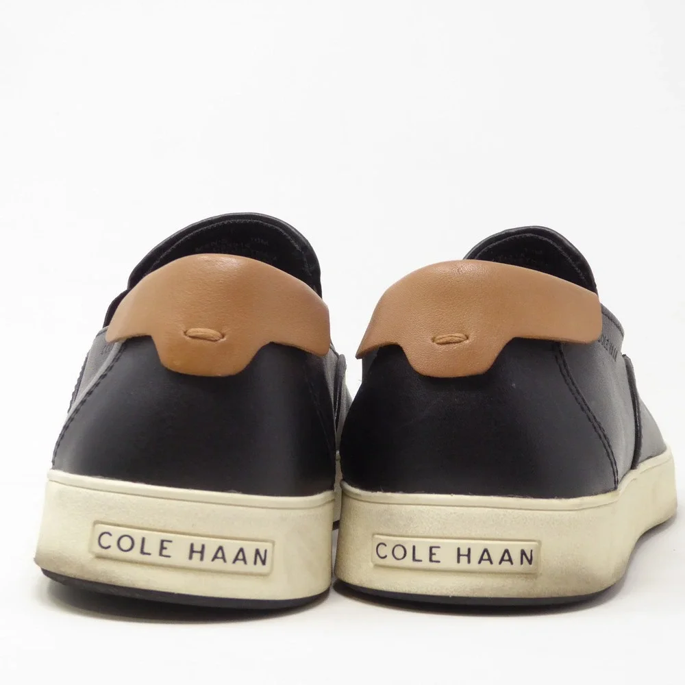 Cole Haan Mens Nantucket 2.0 Slip On Sneakers Black Leather C33214 10M